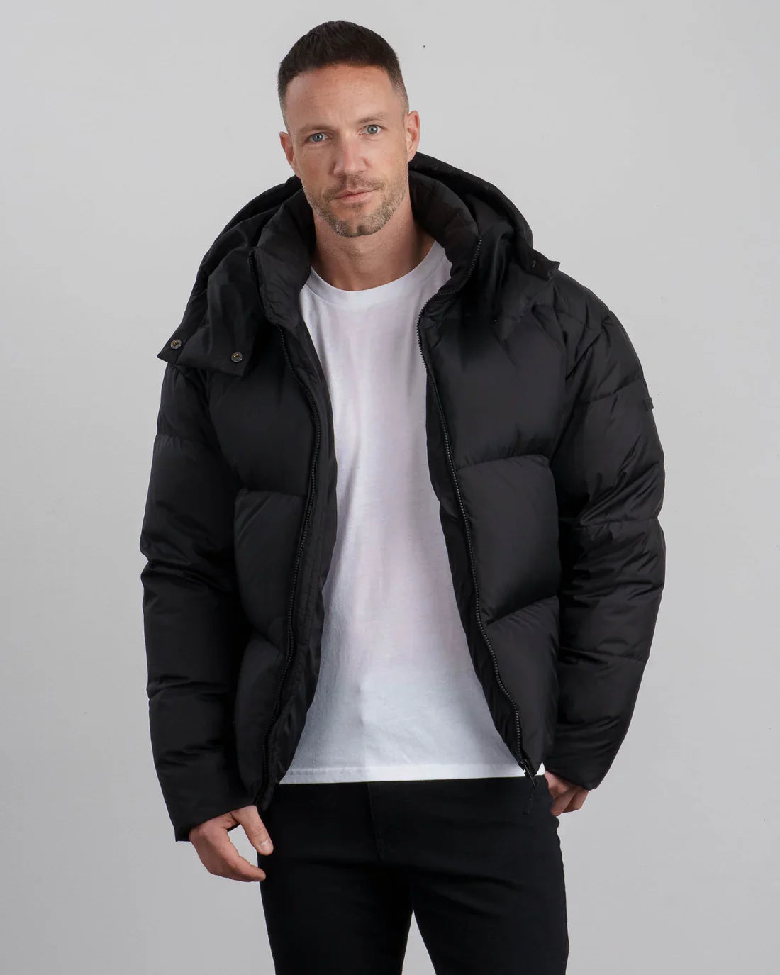 DOWN PADDED JACKET - BLACK