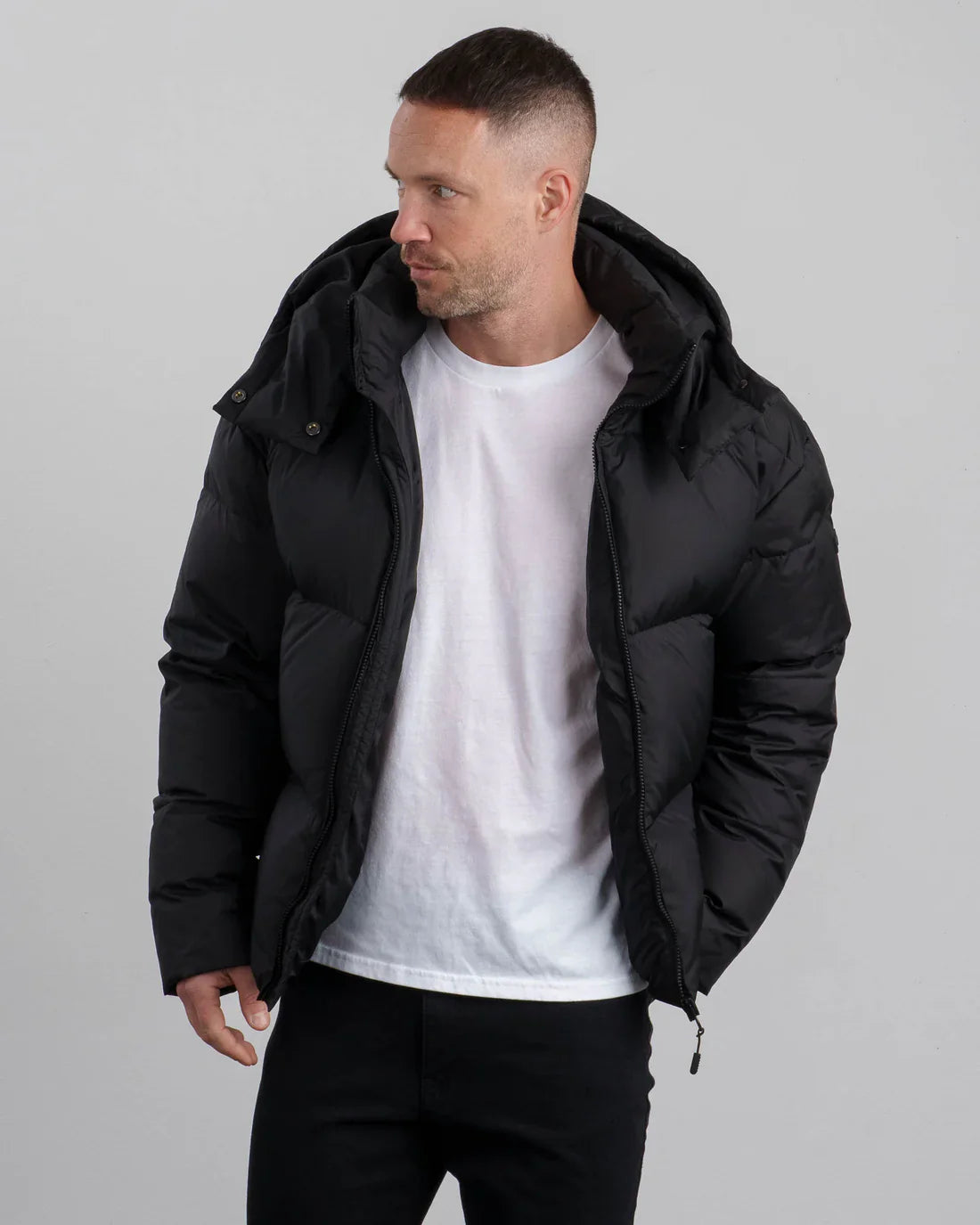 DOWN PADDED JACKET - BLACK