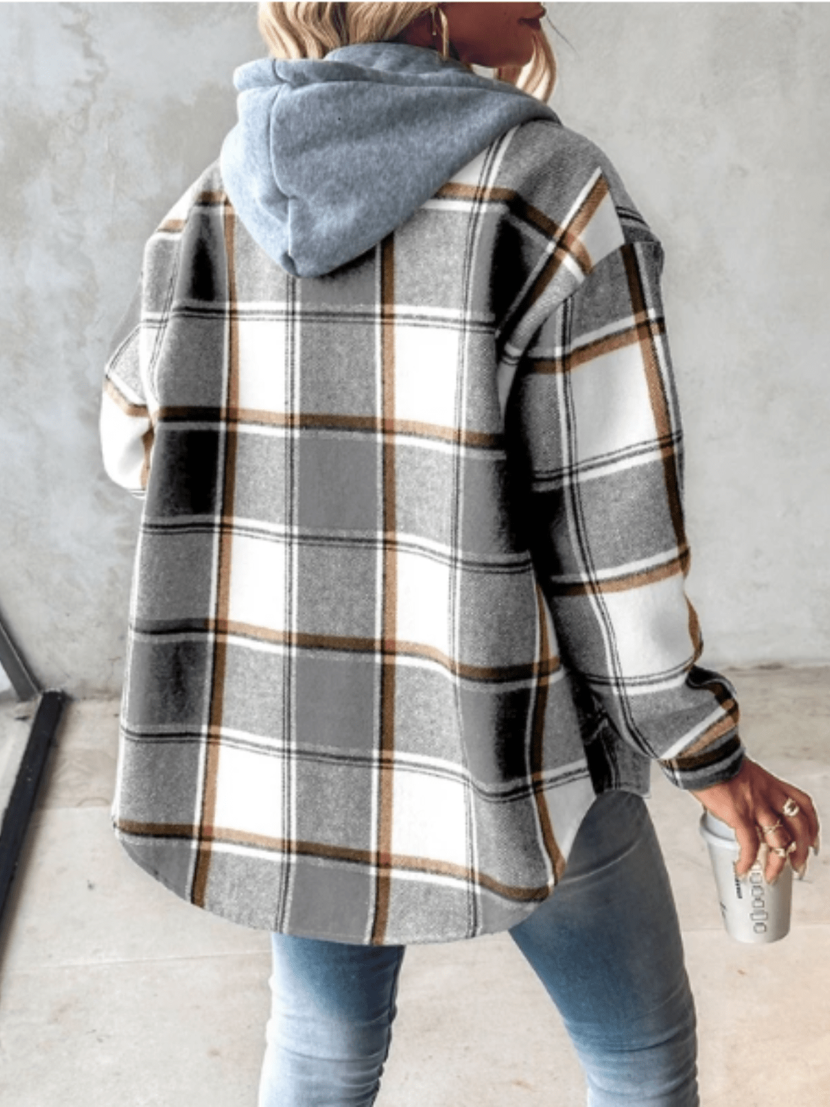 ELISA™ | CASUAL FLANELLHEMD MET CAPUCHON