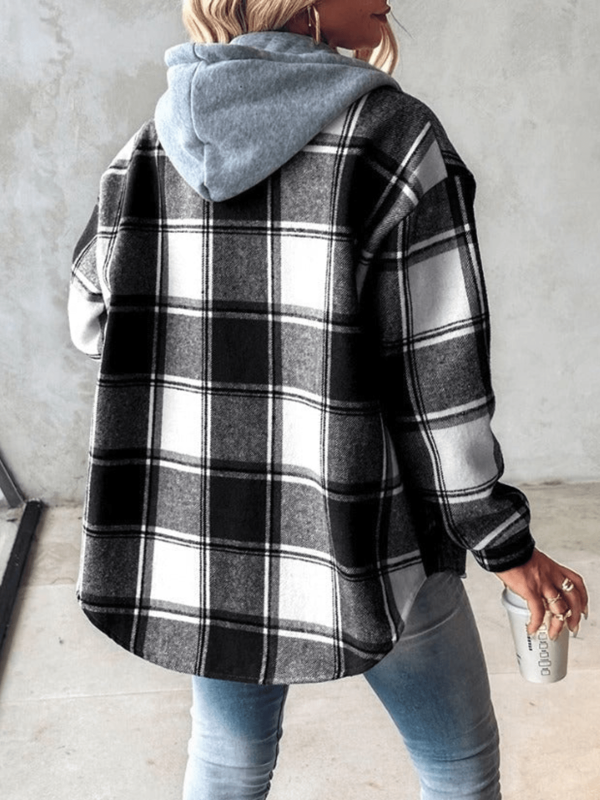 ELISA™ | CASUAL FLANELLHEMD MET CAPUCHON