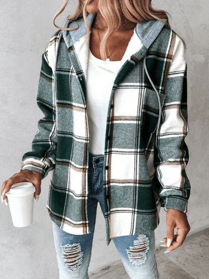 ELISA™ | CASUAL FLANELLHEMD MET CAPUCHON